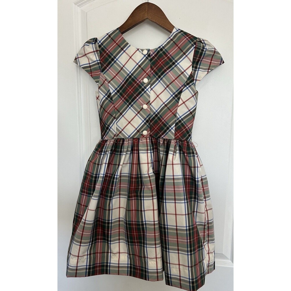 Polo Ralph Lauren Girl Dress Size 8 Classic Plaid Holiday Christmas Preppy - Picture 3 of 9